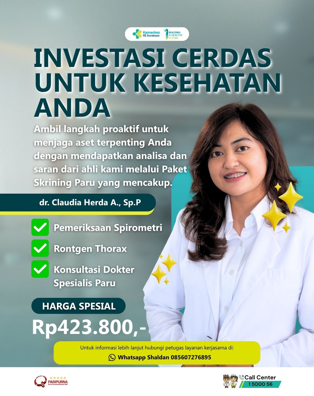 Paket Pemeriksaan Spirometri dan Rontgen Thorax