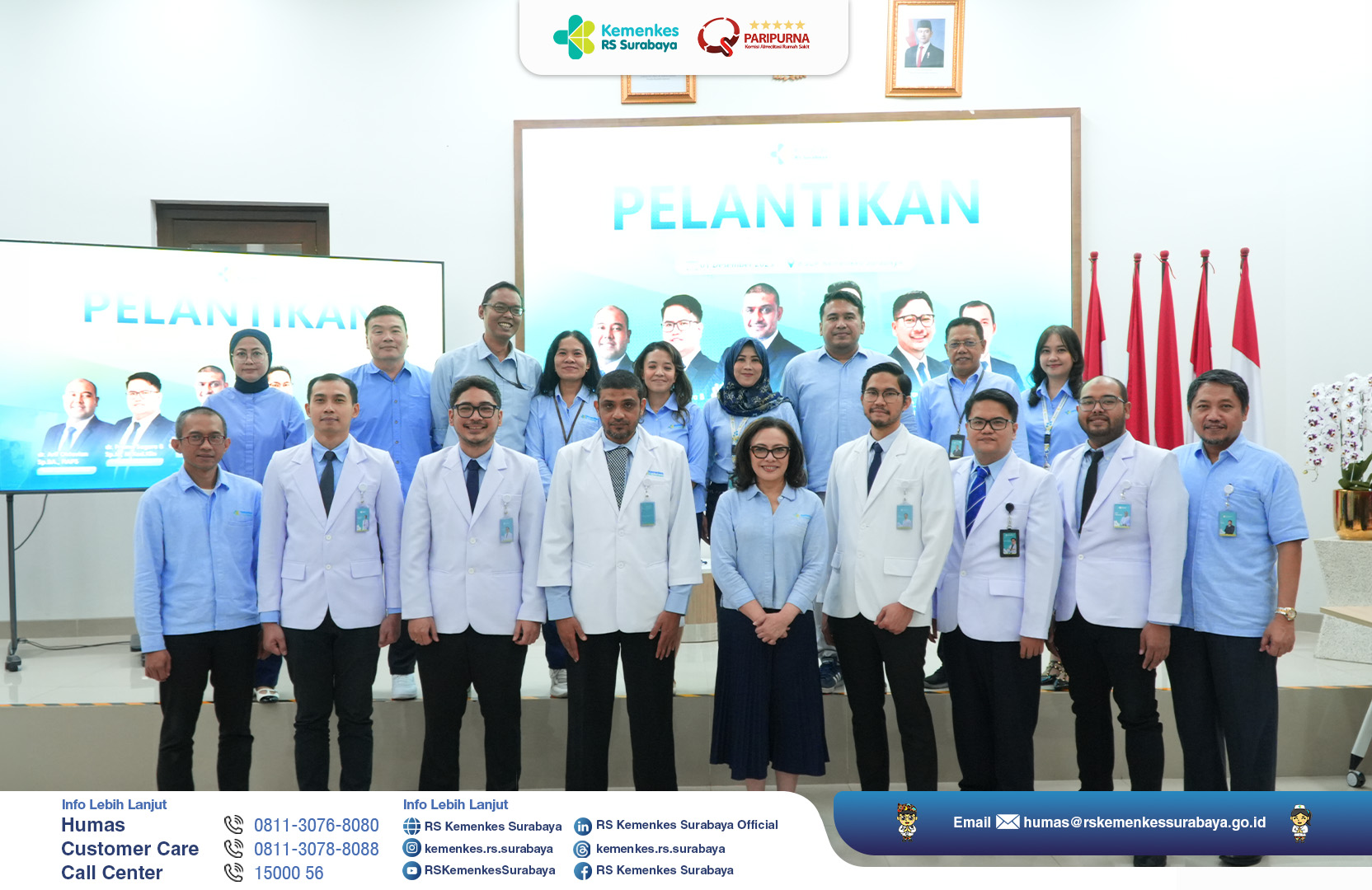 Perkuat Layanan Kesehatan, RS Kemenkes Surabaya Resmi Lantik 6 Kepala Departemen Baru